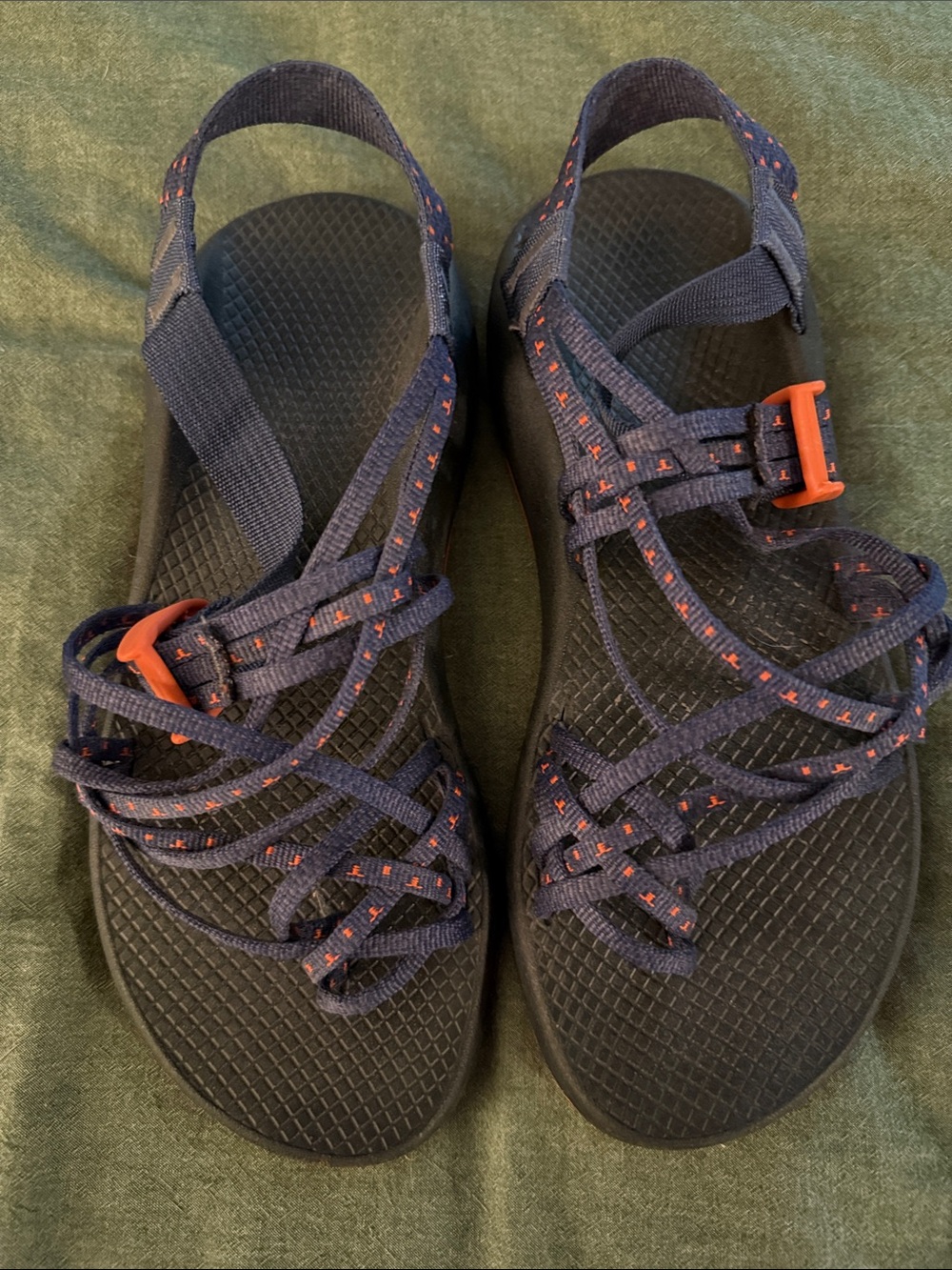 Chaco Navy Blue Sandal with Orange Accents